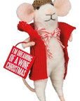 I'm Dreaming of a Wine Christmas Mouse Ornament