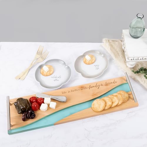 Celebrate Often Enjoy Life Appetizer Plate Set