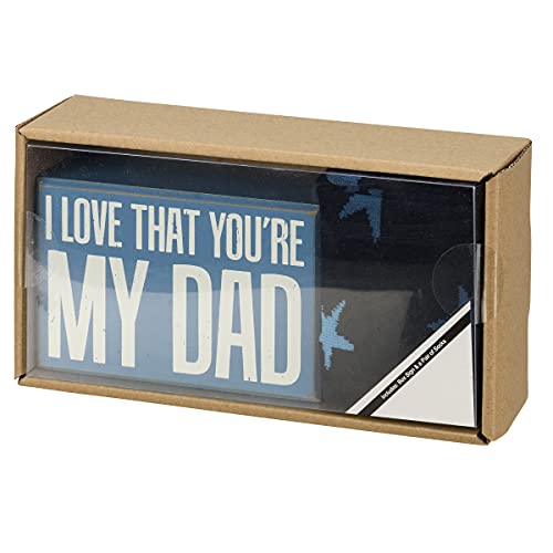 I Love That You're My Dad Block Sign &amp; Sock Set
