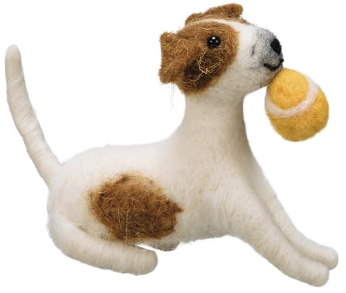 Playful Dog With Tennis Ball Critter