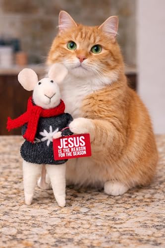 Jesus Is The Reason For The Season Mouse Critter Ornament
