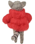 Cozy Sweater Raccoon Critter Ornament