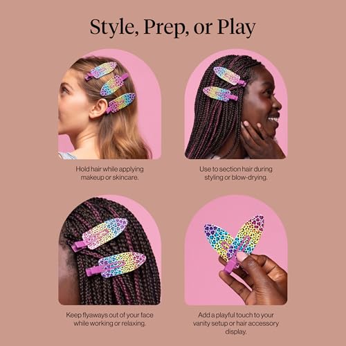Lisa Frank X KITSCH Xl Rainbow Leopard Creaseless Clips