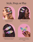 Lisa Frank X KITSCH Xl Rainbow Leopard Creaseless Clips