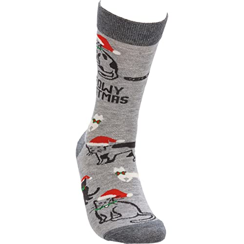 Meowy Christmas Cat Socks