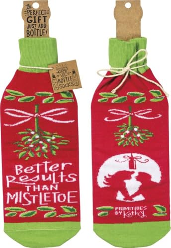 Better Results Than Mistletoe Wine Bottle Sock