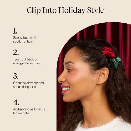 KITSCH Mini Claw Clip Christmas Set