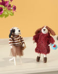 Brown Dress Dalmation Dog Ornament