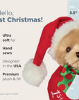 Bearington Baby 1st Christmas Plush Bear Rattle
