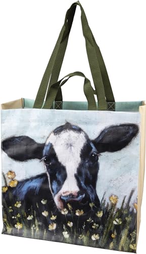 Rooster And Cow Market Tote Shopping Bag