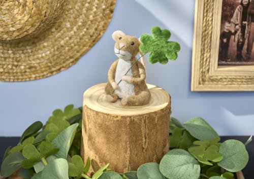 Shamrock Mouse Critter Ornament