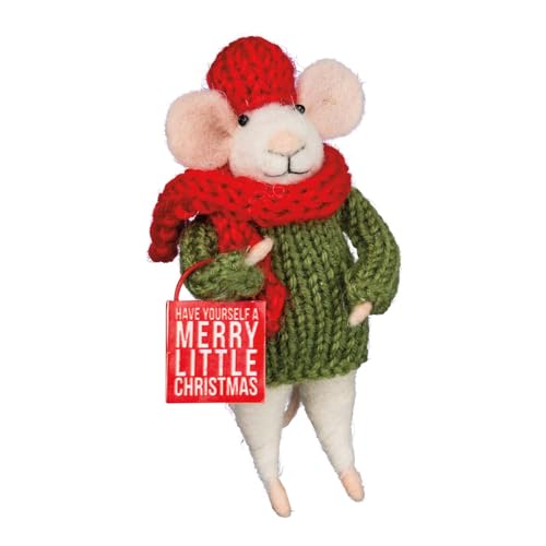 Have Yourself A Merry Little Christmas Mouse Critter Ornament