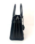 Saint Laurent Sac De Jour Embellished Patches Baby Black Leather Shoulder Bag