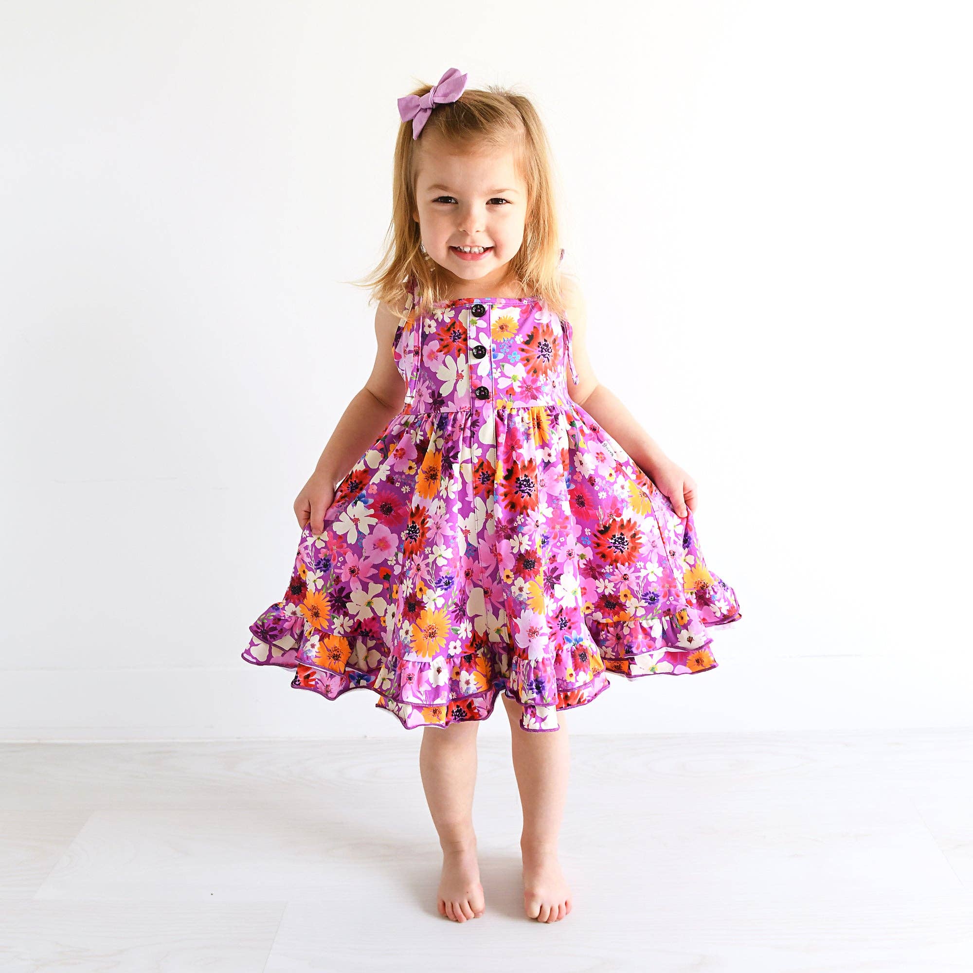 Girls Clothes Dress Tie Twirl Dress Kaia