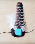 Turquoise Accent Turkey Feather & Leather Hat Band Only 952d