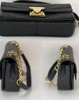 Louis Vuitton Marceau NM Black Empriente Leather Shoulder Bag