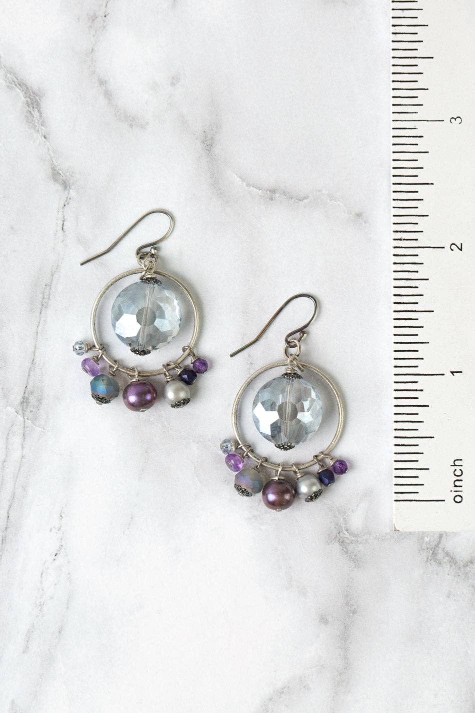 Freshwater Pearl and Crystal Earrings