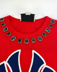 Gucci Womens NY Yankees Wool Red Sweater Pullover