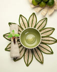 Leaf Bloom Handwoven Iraca Placemat