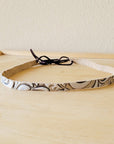 Sandy White Floral Embossed Leather Hat Band Only 951c