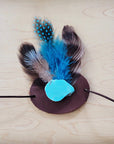 Boho Western Felt Hat w/ Choice of Turquoise Hat Accent-Tan 981d
