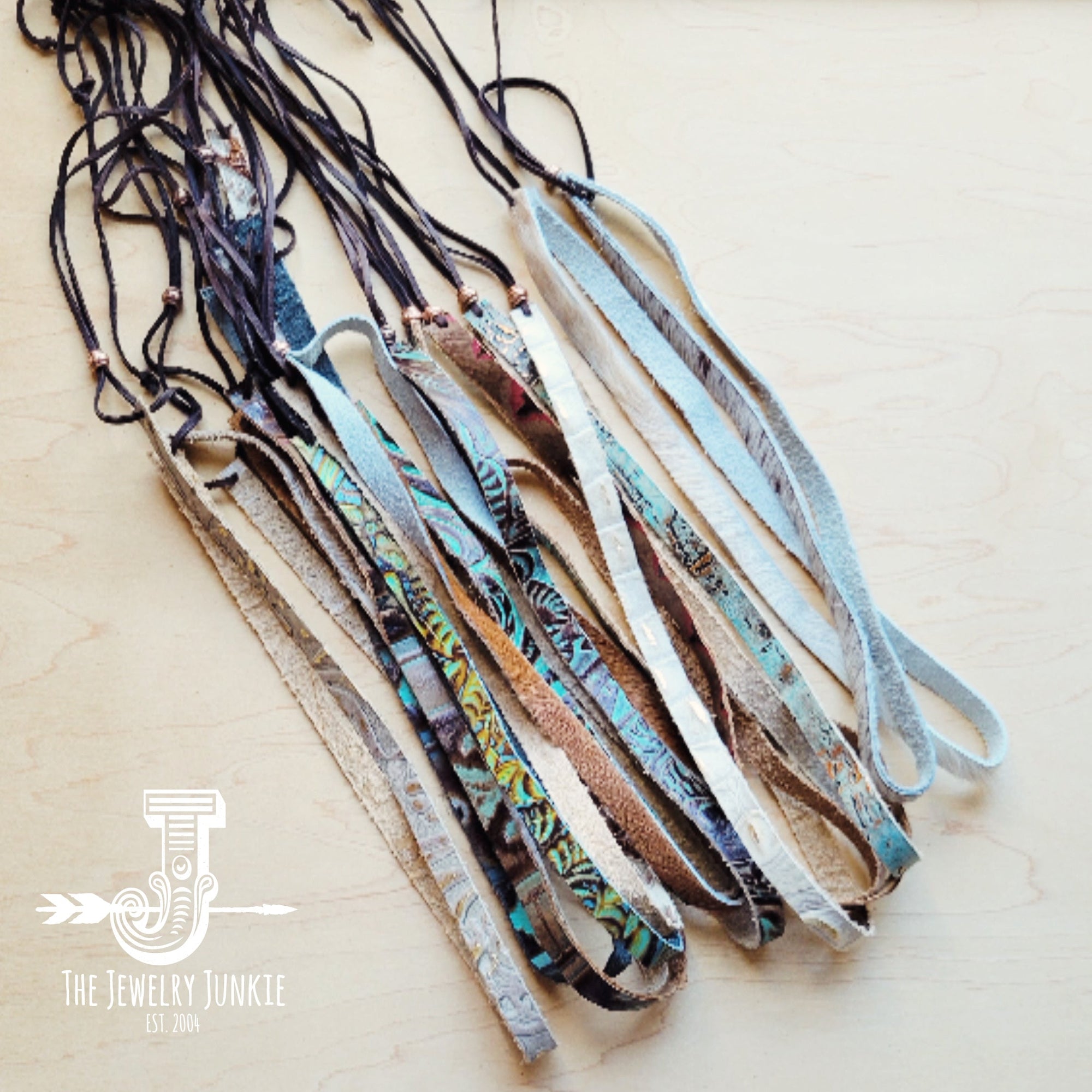 **Oyster Paisley Turquoise Embossed Leather Hat Band Only 950n