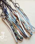Blue Navajo Embossed Leather Hat Band Only 950a