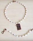 Genuine Rectangle Freshwater Pearl & Copper Bracelet 812c