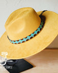Blue Navajo Embossed Leather Hat Band Only 950a