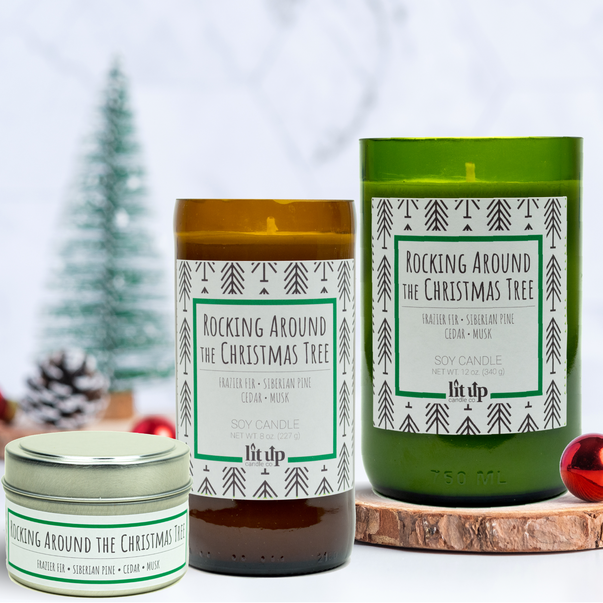 Lit Up Candle Co. Rocking Around the Christmas Tree