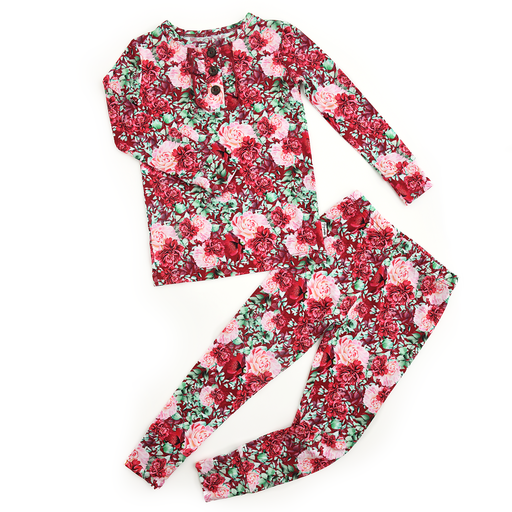 Bamboo Pajama Kids Clothing Sleepies Toddler 2PC Ruffle Set McKenna