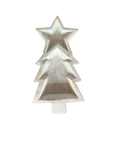 Large Christmas tree with star wood bowl