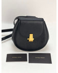 Bottega Veneta Palmellato Calfskin Rounded Black Belt Bag