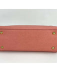 Fendi Vitello Elite Flamingo Petite 2Jours Pink Tote Shoulder Crossbody Bag