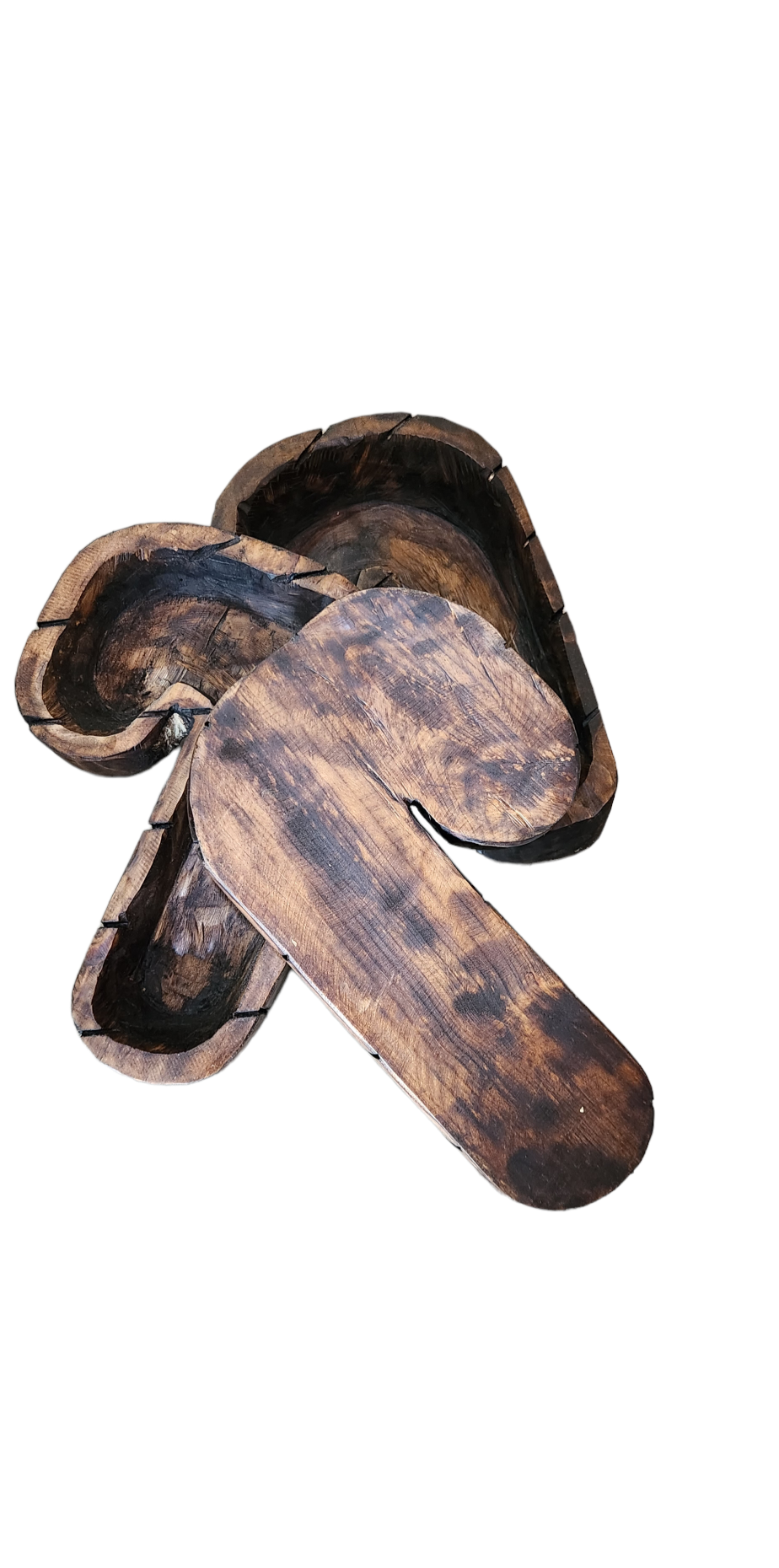 Candy cane wood bowl