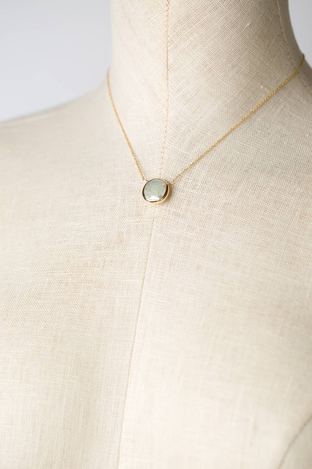 Favorites 16.5-18.5&quot; Coin Pearl Focal Necklace