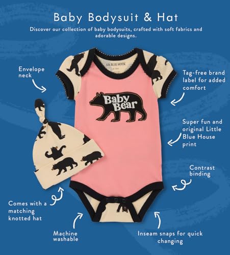 Pink Baby Bear Bodysuit &amp; Hat