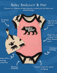 Pink Baby Bear Bodysuit & Hat