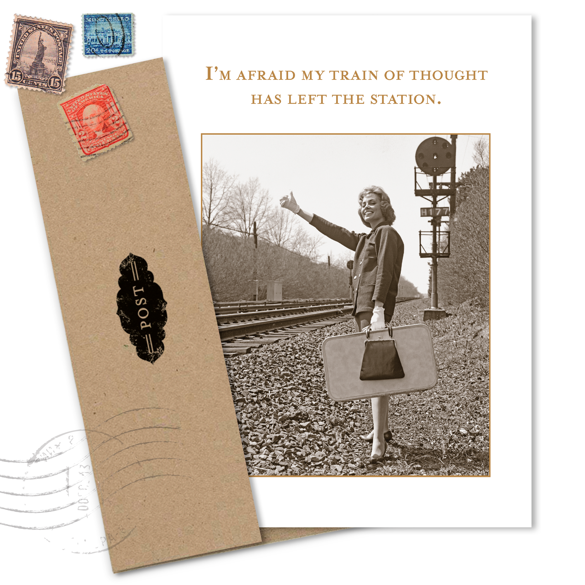 Train Of Thought Belated Birthday Card
