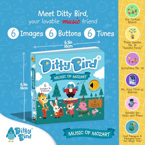 Ditty Bird Music Of Mozart Interactive Sound Book