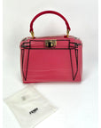 Fendi Mini Peekaboo Pink Leather Hand Shoulder Bag