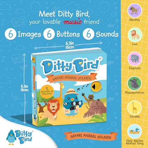 Ditty Bird Safari Animal Sounds Interactive Song Book