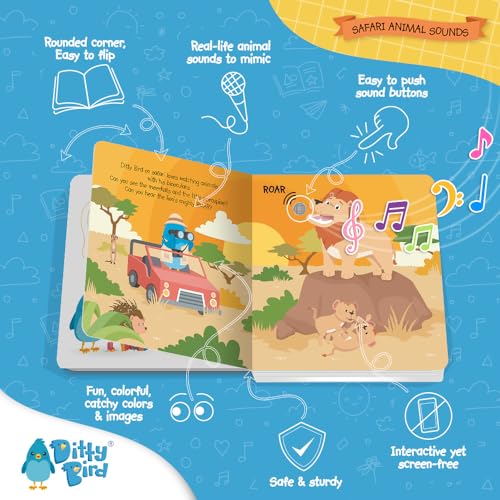 Ditty Bird Safari Animal Sounds Interactive Song Book
