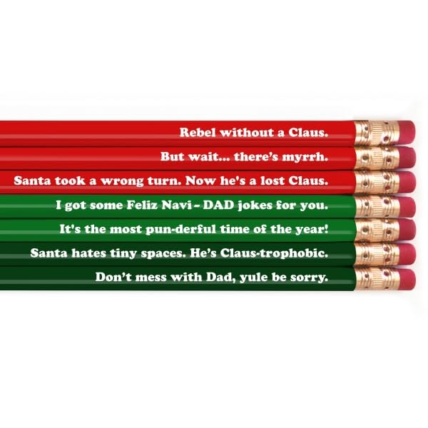 Holiday DAD Jokes Pencil Set