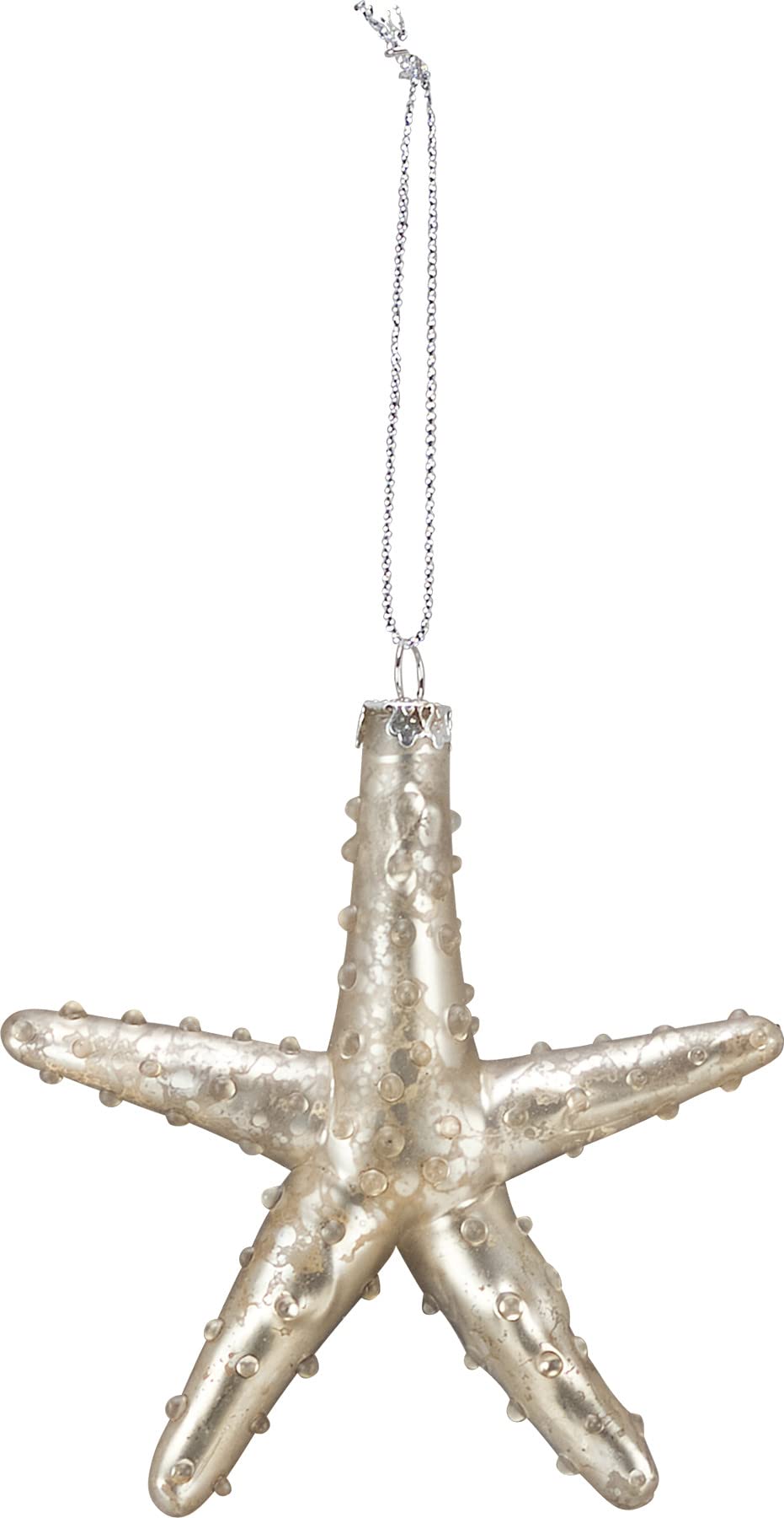 Silver Glass Starfish Ornament