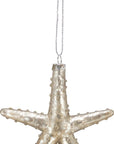 Silver Glass Starfish Ornament