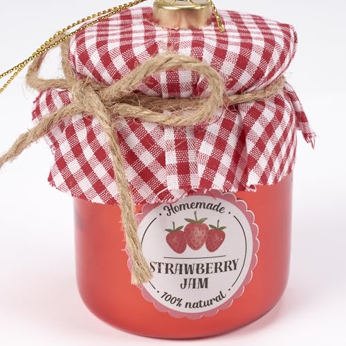 Glass Strawberry Jam Ornament
