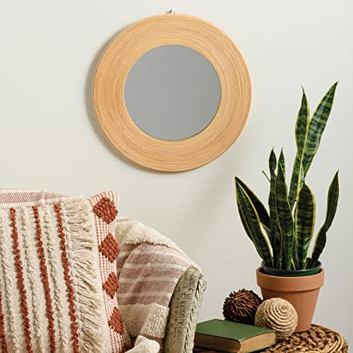 Bohemian Rattan Wood Mirror