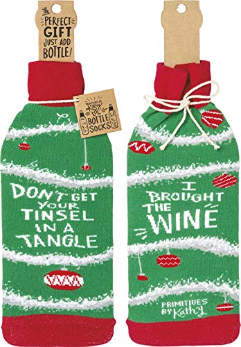 Don't Get Your Tinsel in a Tangle Christmas Wine Bottle Sock