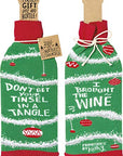 Don't Get Your Tinsel in a Tangle Christmas Wine Bottle Sock